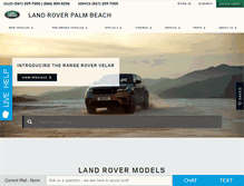 Tablet Screenshot of landroverpalmbeach.com